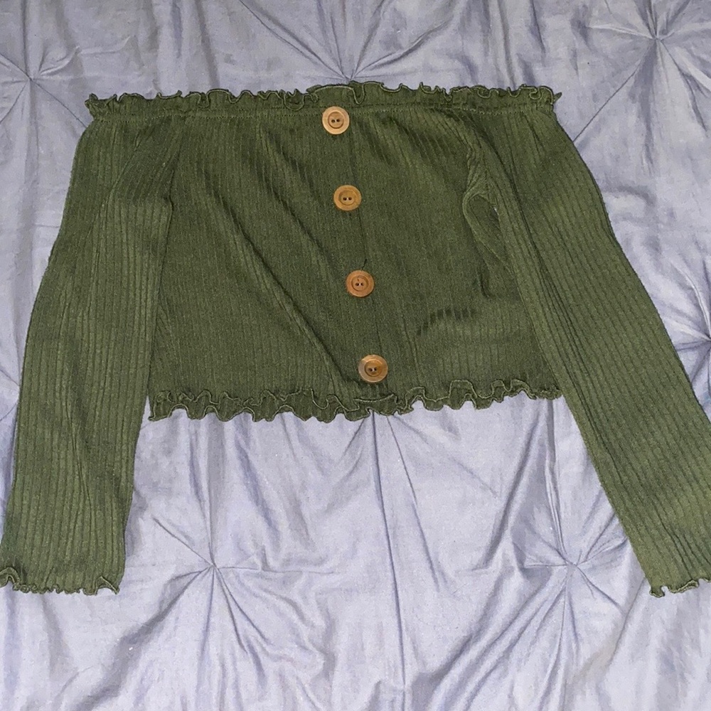 Lettuce Trim Off Shoulder Top
